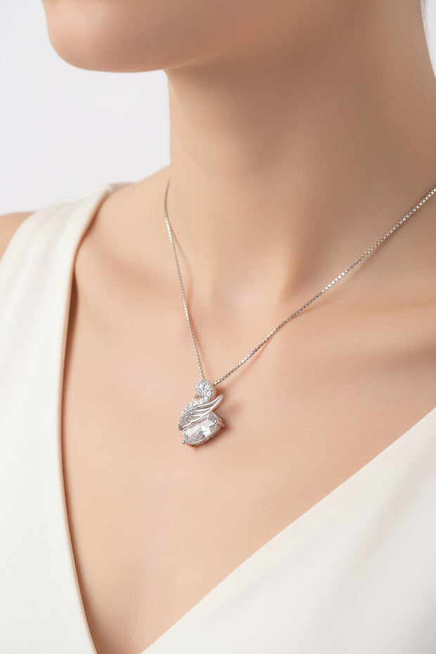 925 Sterling Silver Chain with Swan Pendant