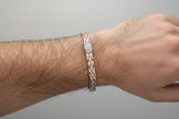 92.5 Silver Designer Bracelet for Men with Rosegold Coating