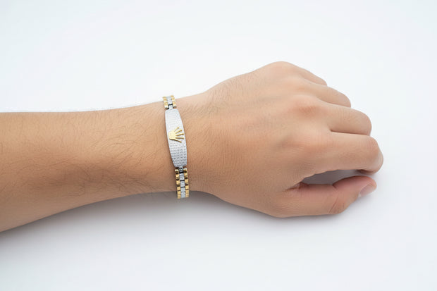 92.5 Gold Coated Silver Men Bracelet