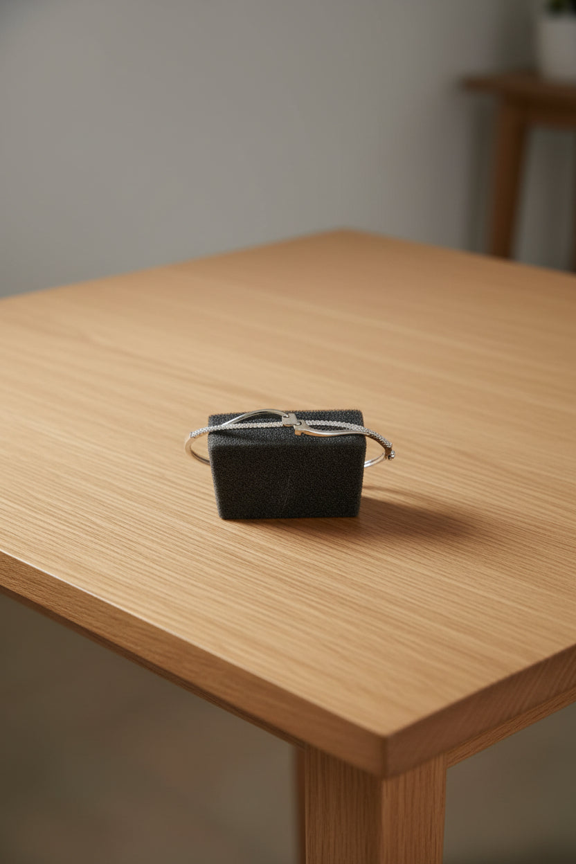 92.5 Sterling Silver Women Bracelet /Heart Model