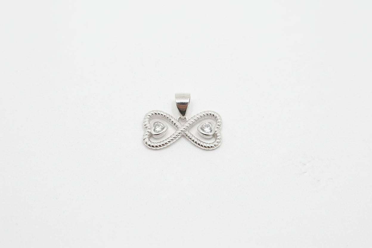 Silver infinity-shaped pendant