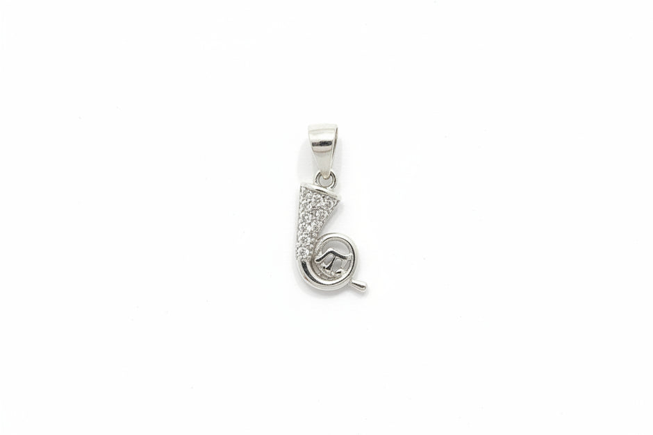 925 Sterling Silver Trumpet Shaped Pendant For Women