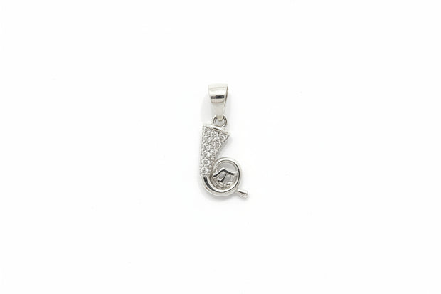 925 Sterling Silver Trumpet Shaped Pendant For Women