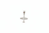 925 Sterling Silver Airplane Pendant