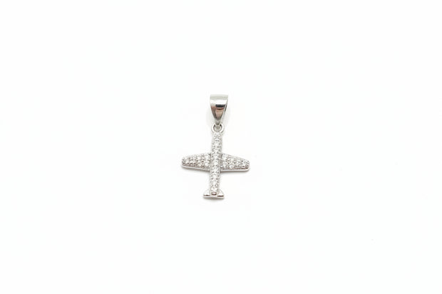 925 Sterling Silver Airplane Pendant