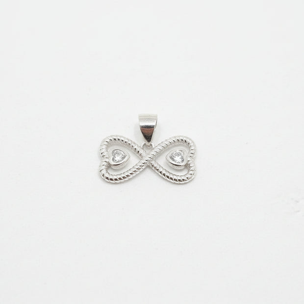 Silver infinity-shaped pendant