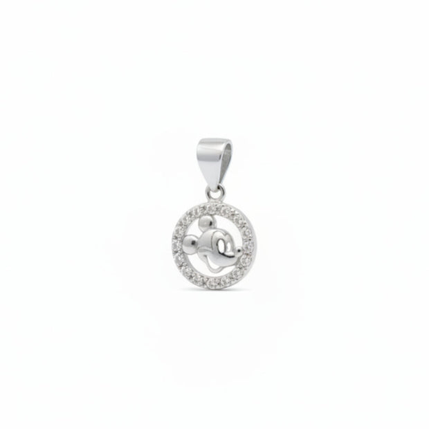 925 Sterling Silver Mickey Pendant
