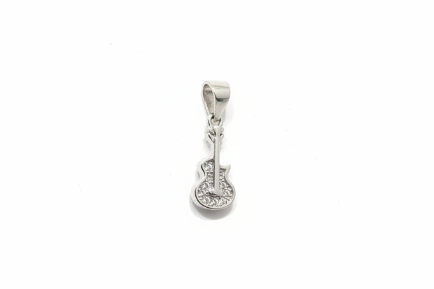 925 Sterling Silver Guitar Pendant