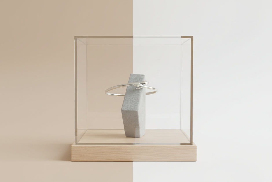 92.5 Sterling Silver Women Bracelet /Hand Folded Model