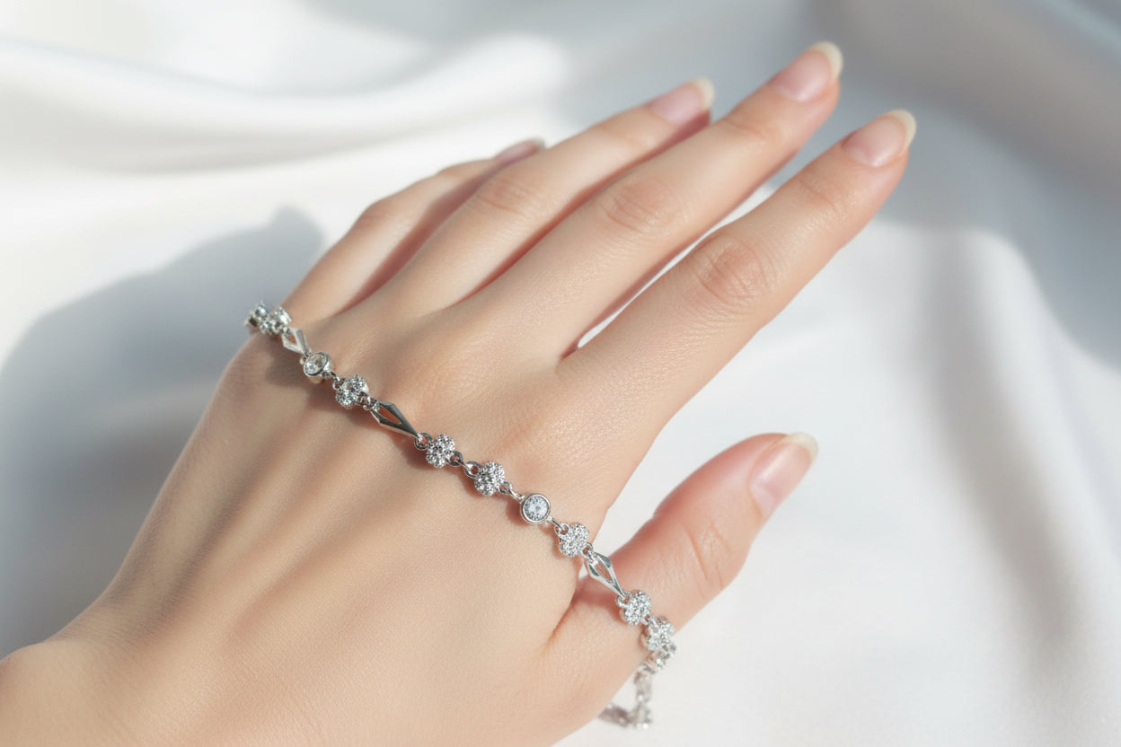 92.5 Sterling Silver Women Bracelet