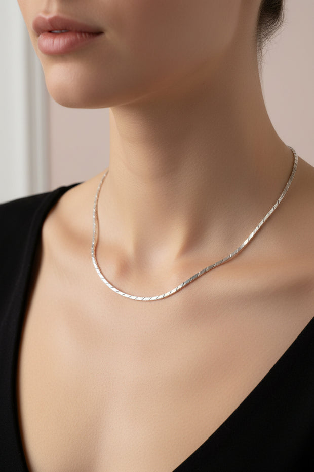 925 Sterling Silver Shining Thick Snake Chain